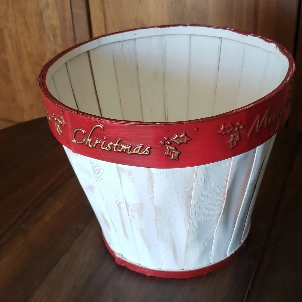 Merry Christmas Wicker Basket